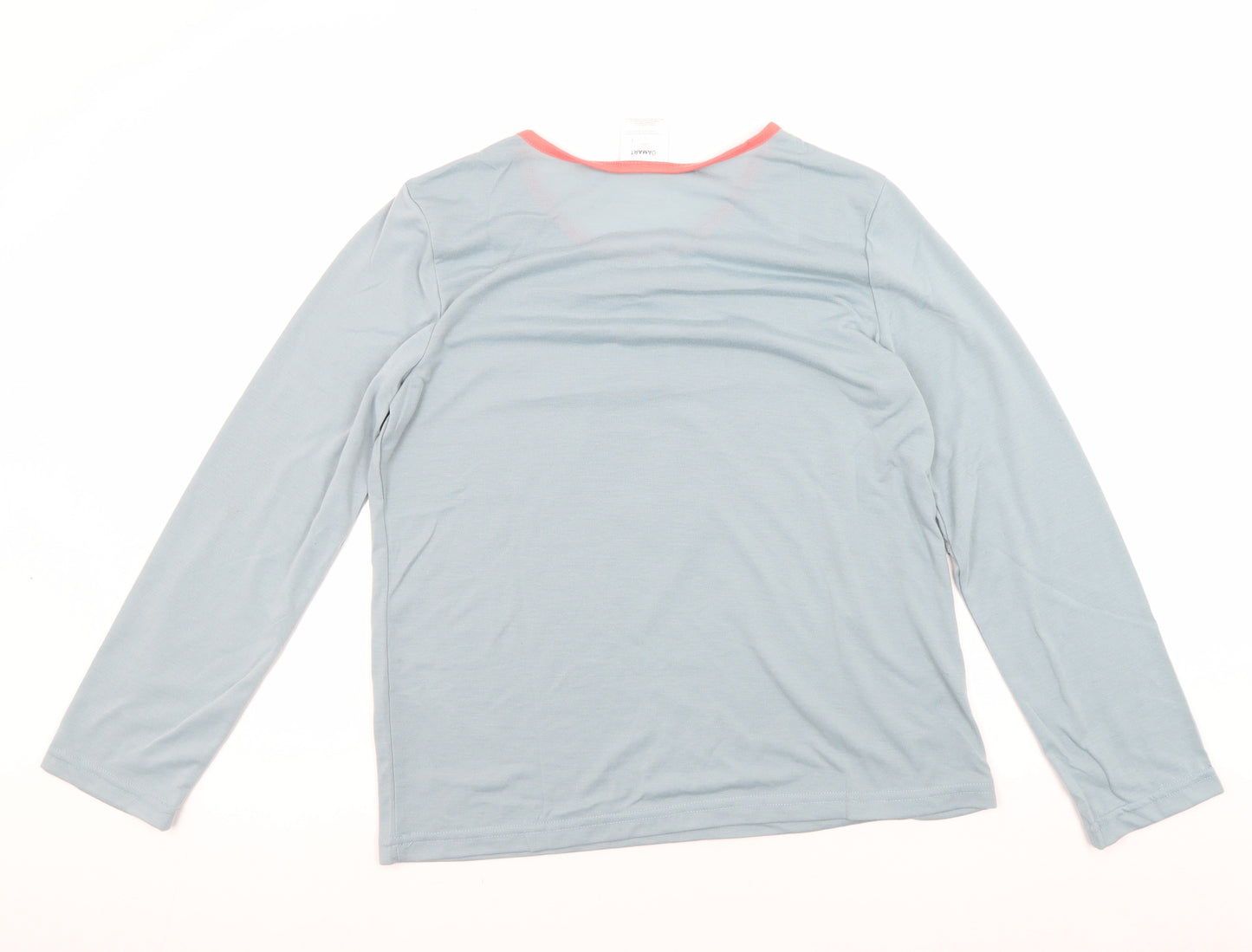 Damart Women's Blue Pyjama Top S Christmas Theme