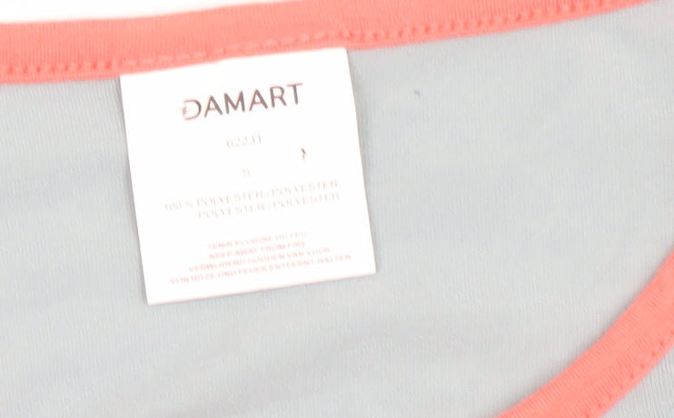Damart Women's Blue Pyjama Top S Christmas Theme