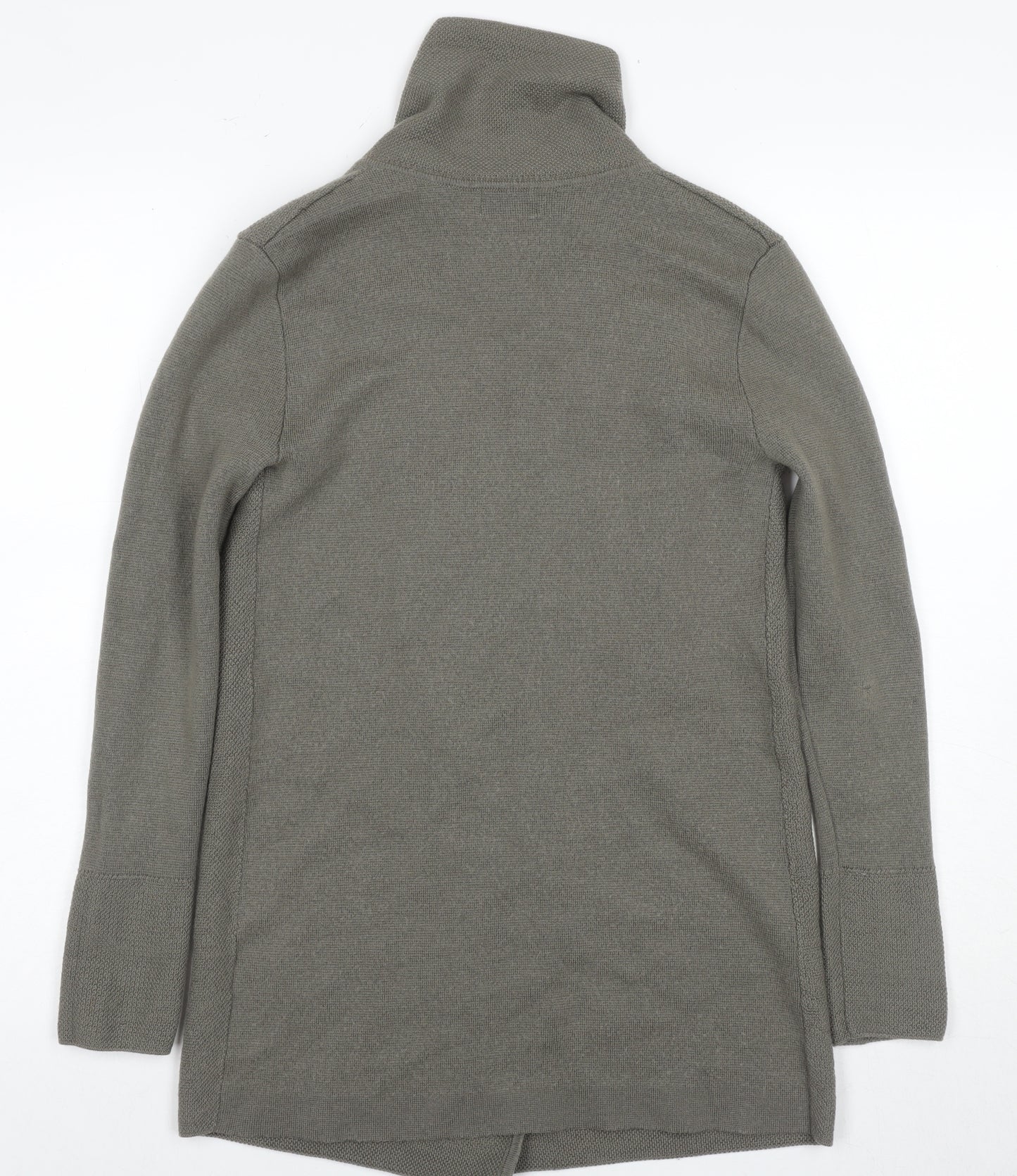 Jigsaw Women's Grey Wool Cardigan, M, High Neck