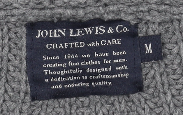 John Lewis & Co. Men's Grey Cardigan Medium