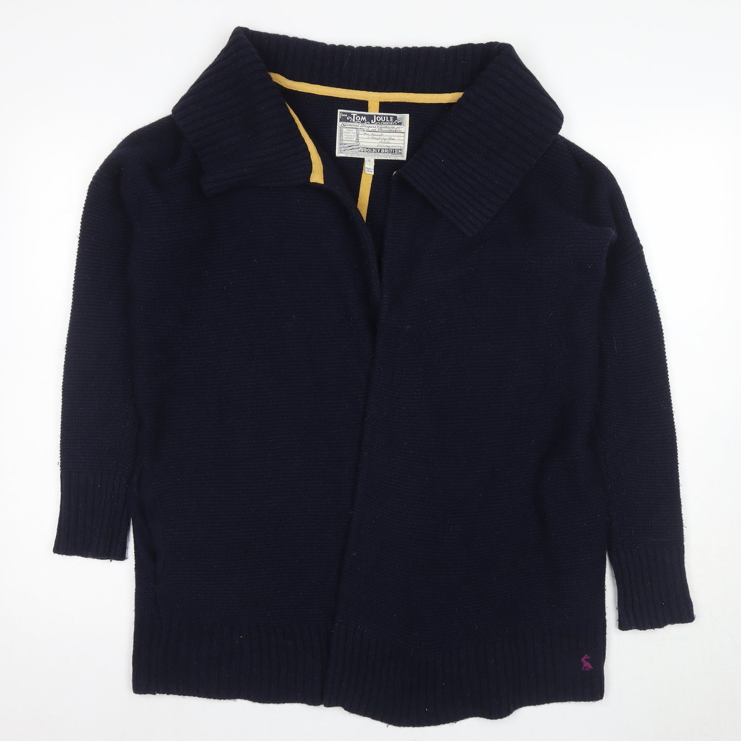 Joules Women's Navy Blue Collared Cardigan S