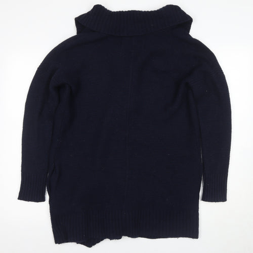 Joules Women's Navy Blue Collared Cardigan S