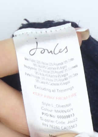 Joules Women's Navy Blue Collared Cardigan S