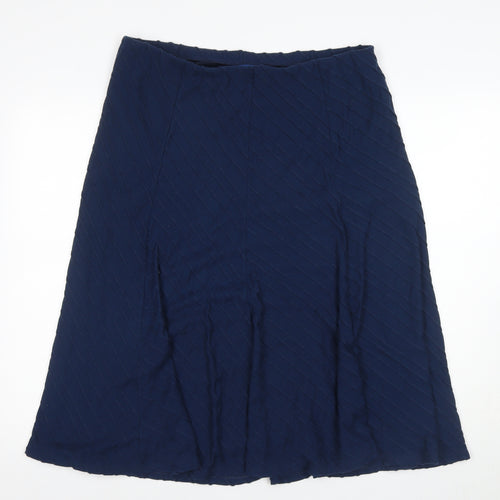 Coton Traders Women's Blue A-Line Midi Skirt Size 14