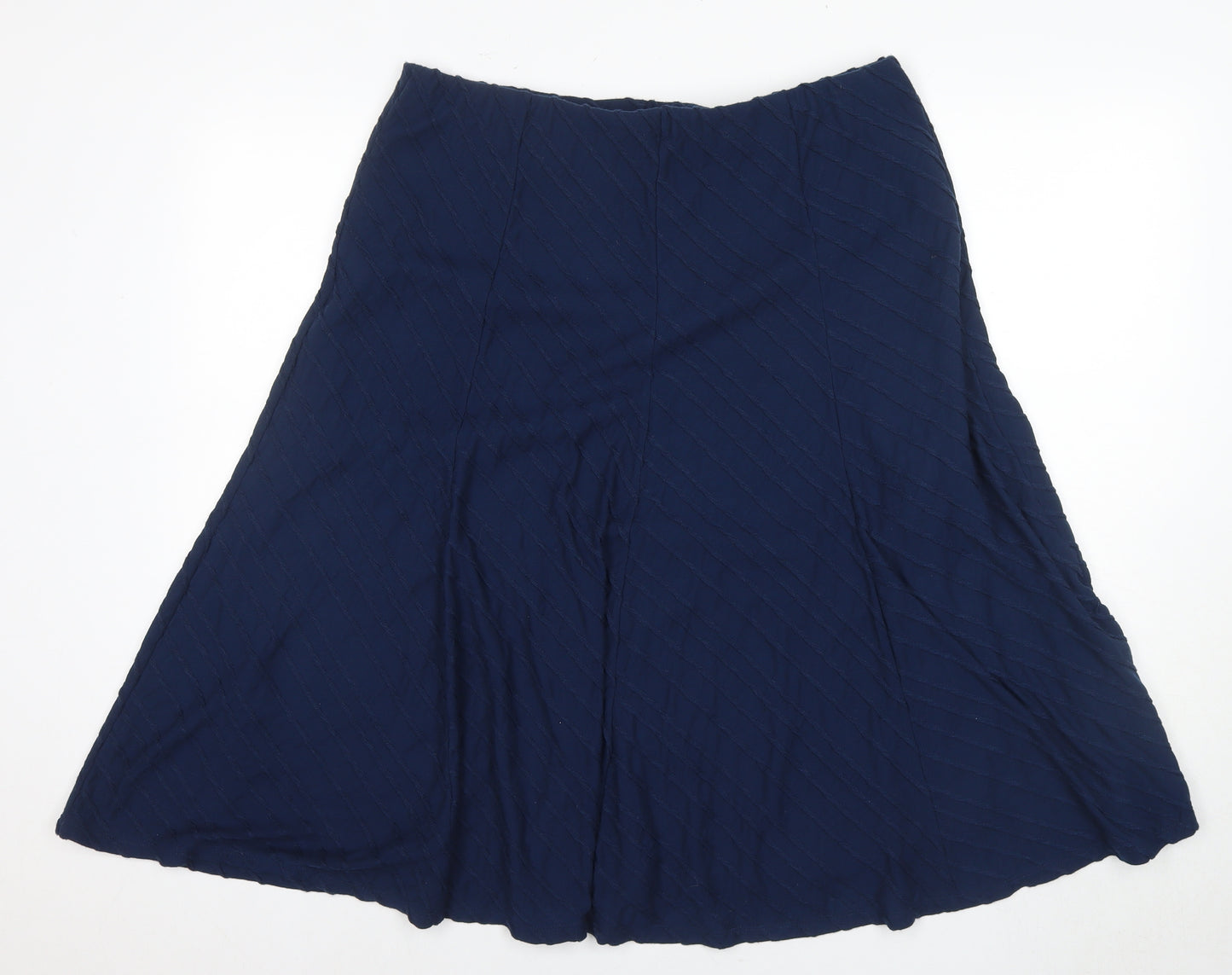 Coton Traders Women's Blue A-Line Midi Skirt Size 14