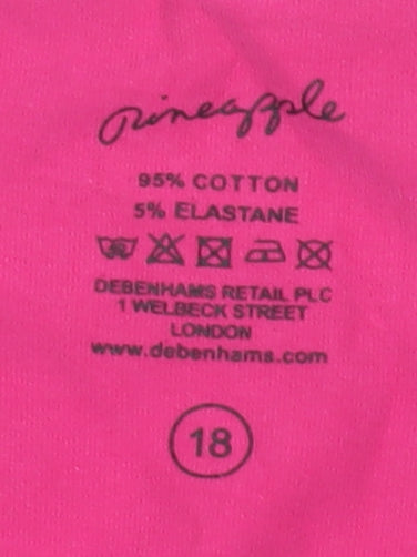 Pineapple Women's Pink Scoop Neck Tank Top Size 18