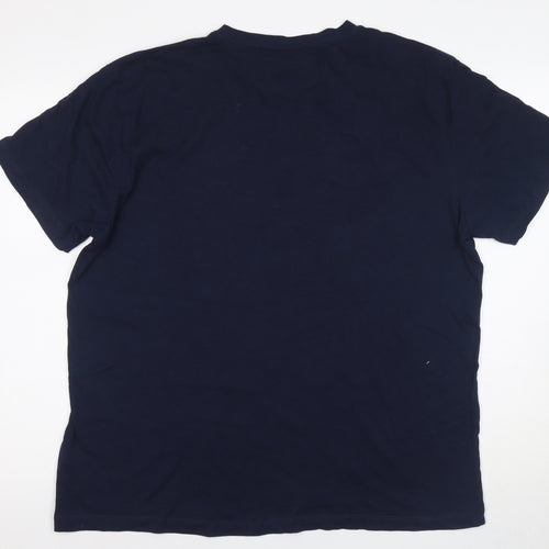 Coca-Cola Men's Blue 2XL Christmas T-Shirt