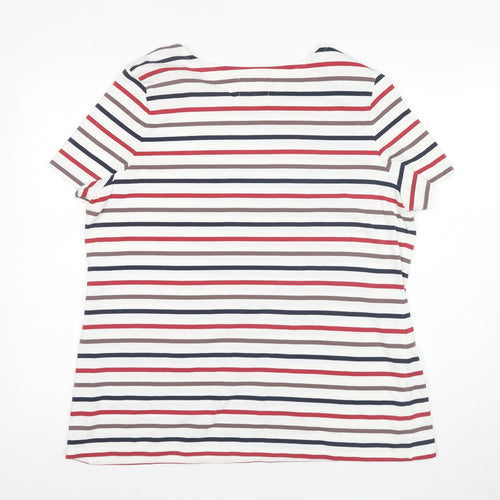 SEASALT Women's Multicoloured Striped T-Shirt, Size 16