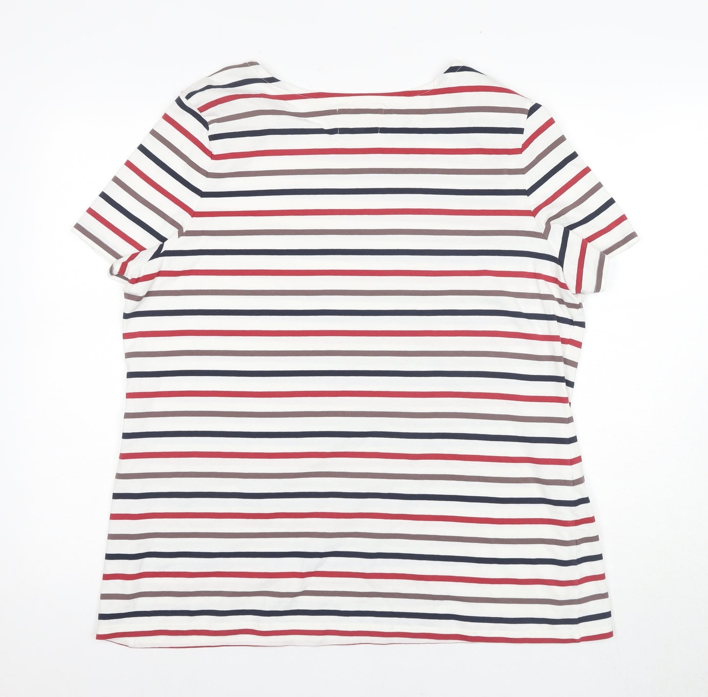 SEASALT Women's Multicoloured Striped T-Shirt, Size 16