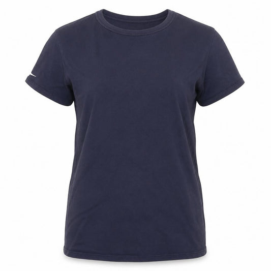 Front view of Nike unisex kids blue athletic t-shirt, size L, lightweight
