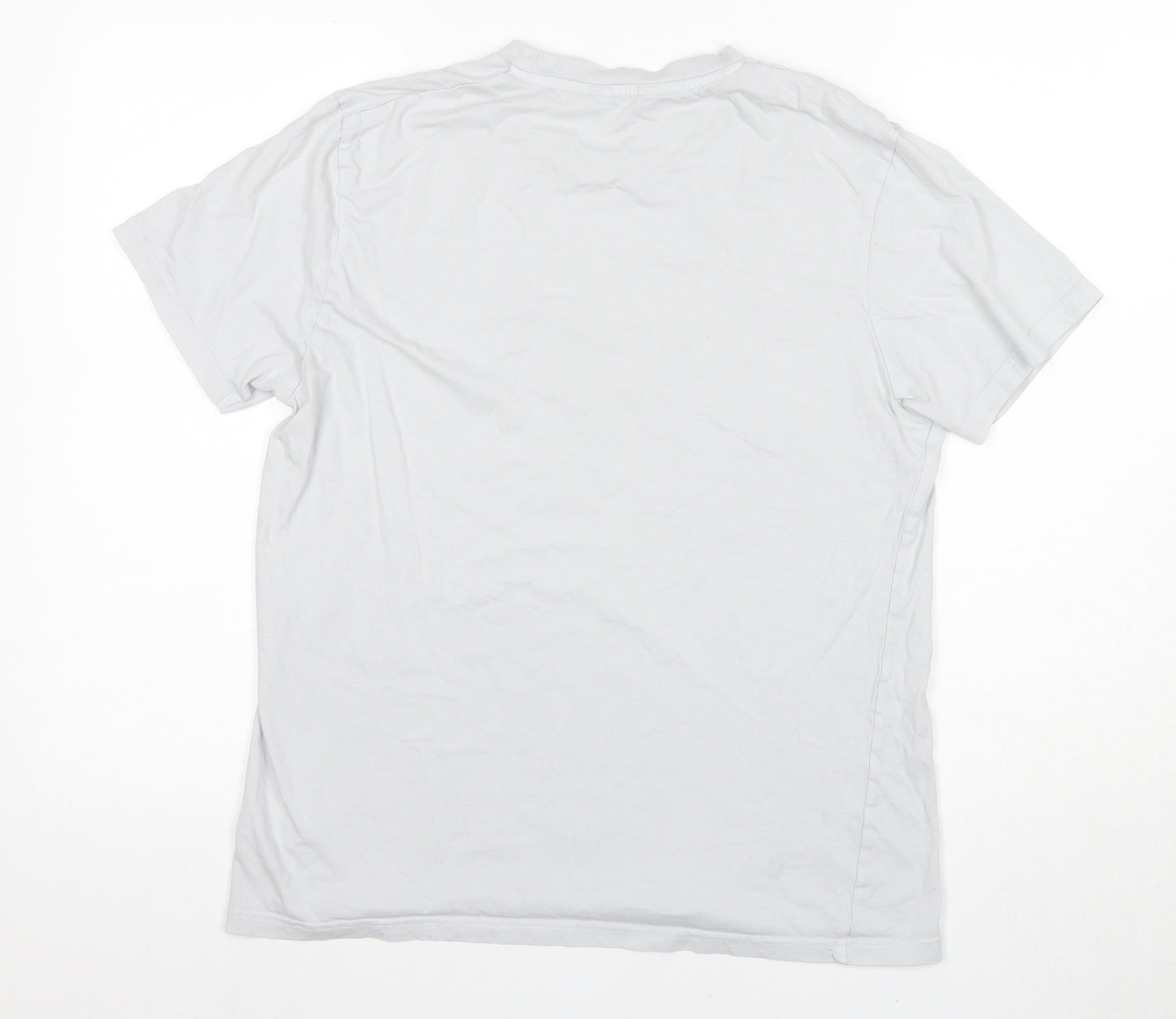 Ben Sherman Men's White Graphic Print T-Shirt Medium