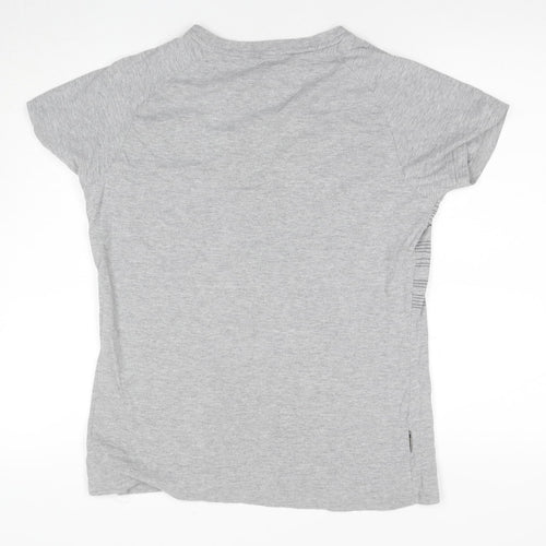 Trespass Unisex Grey Graphic Print T-Shirt XL Quick Dry