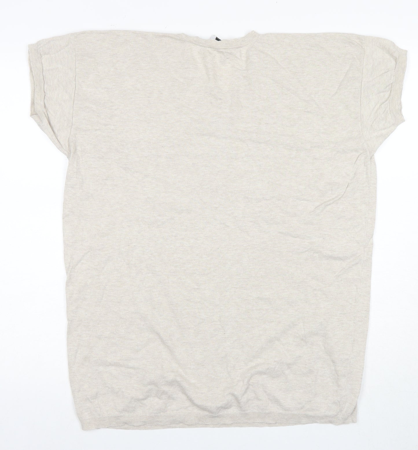 Margaret Howell Women's Beige V-Neck T-Shirt Size S