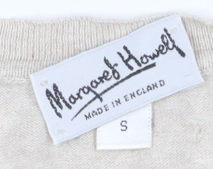 Margaret Howell Women's Beige V-Neck T-Shirt Size S