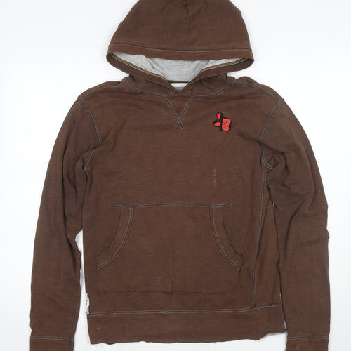 Joe Browns Men's Brown Pullover Hoodie S Cotton