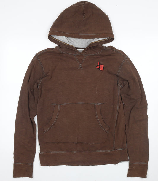 Joe Browns Men's Brown Pullover Hoodie S Cotton