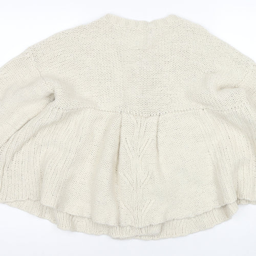 South Women's Ivory Cable-Knit Cardigan Size 22