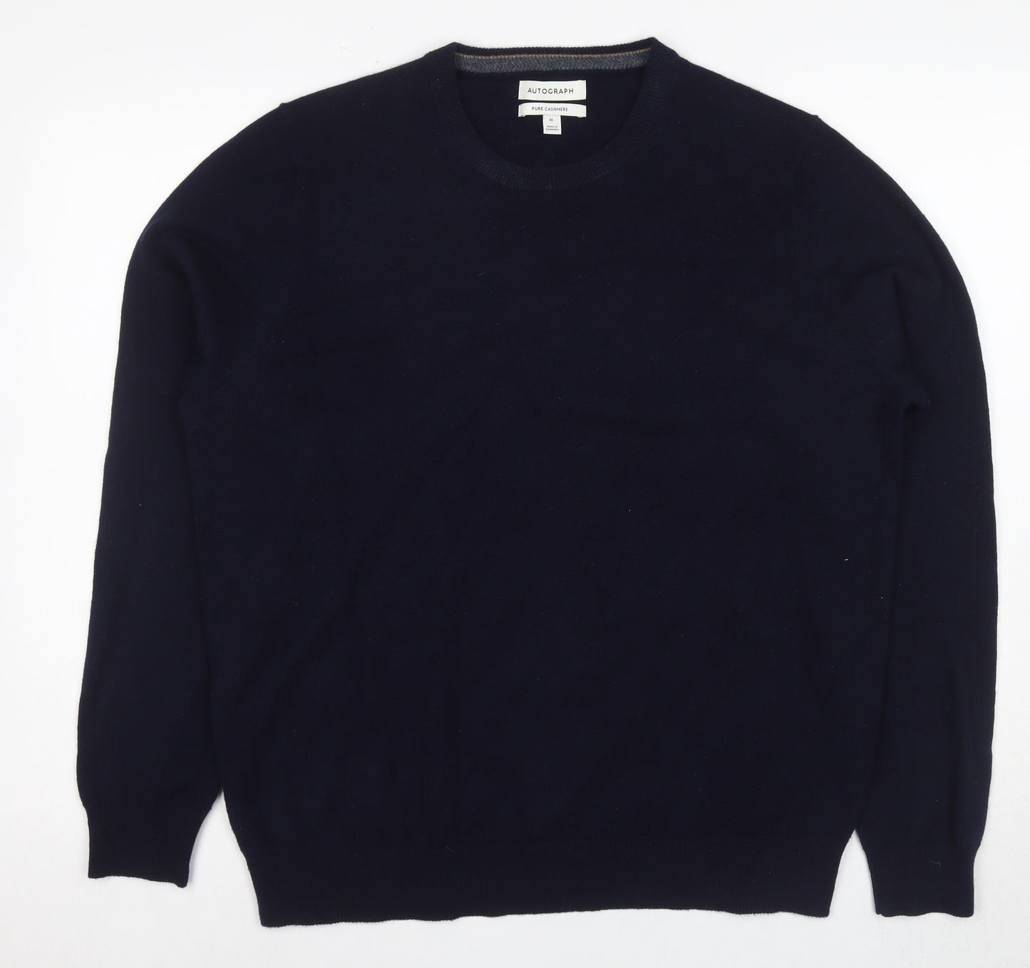 Marks and Spencer Men’s Black XL Cashmere Pullover Jumper