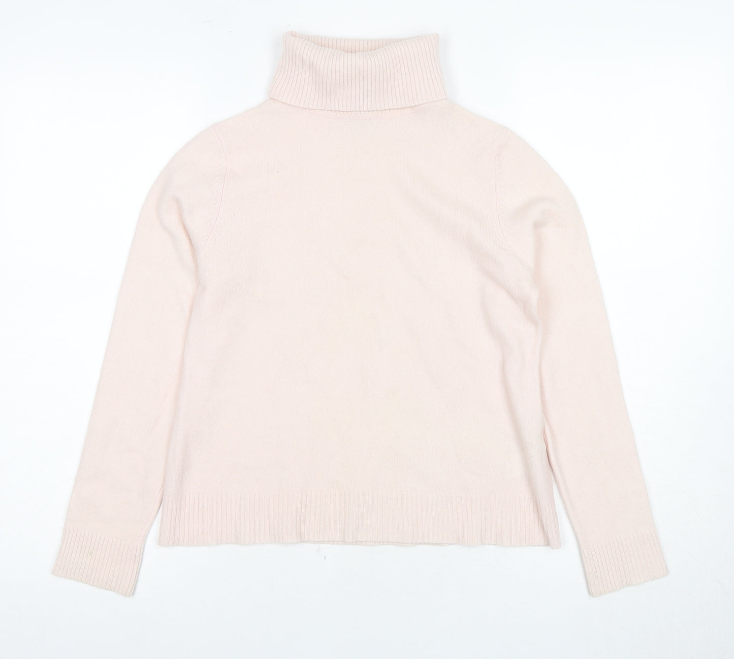 John Lewis Women's Pink Cashmere Roll Neck Jumper