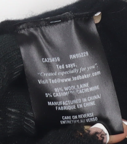 Ted Baker Men's Black Wool Cashmere Pullover Jumper