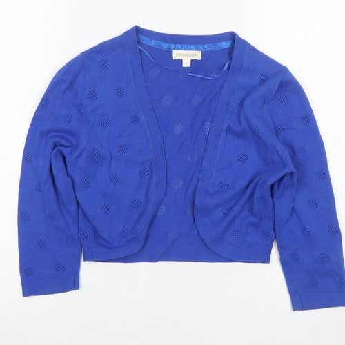 Monsoon Women's Blue Shrug, Size S, Casual Knit