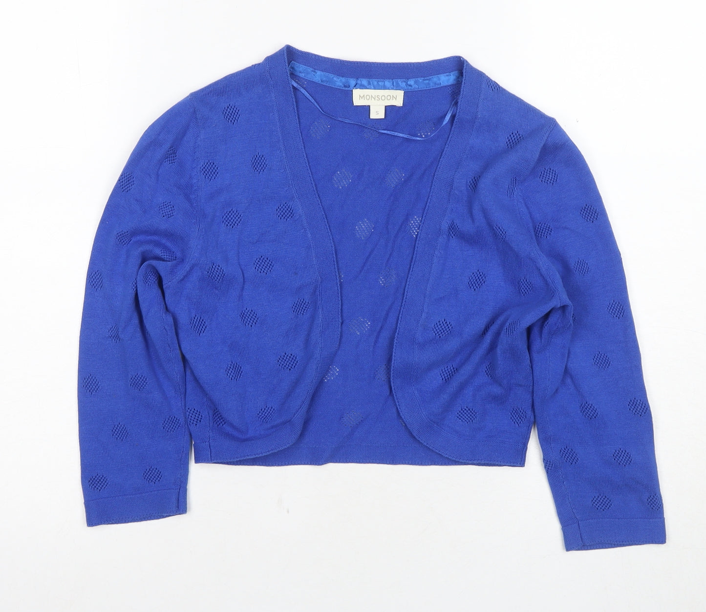 Monsoon Women's Blue Shrug, Size S, Casual Knit