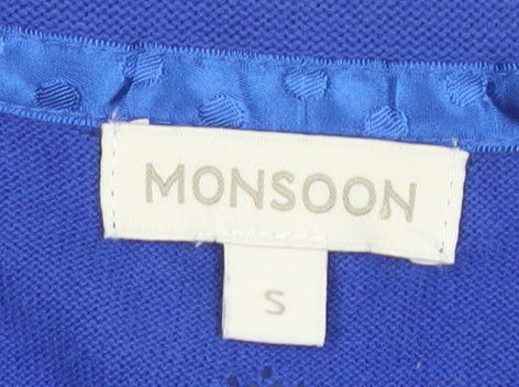 Monsoon Women's Blue Shrug, Size S, Casual Knit