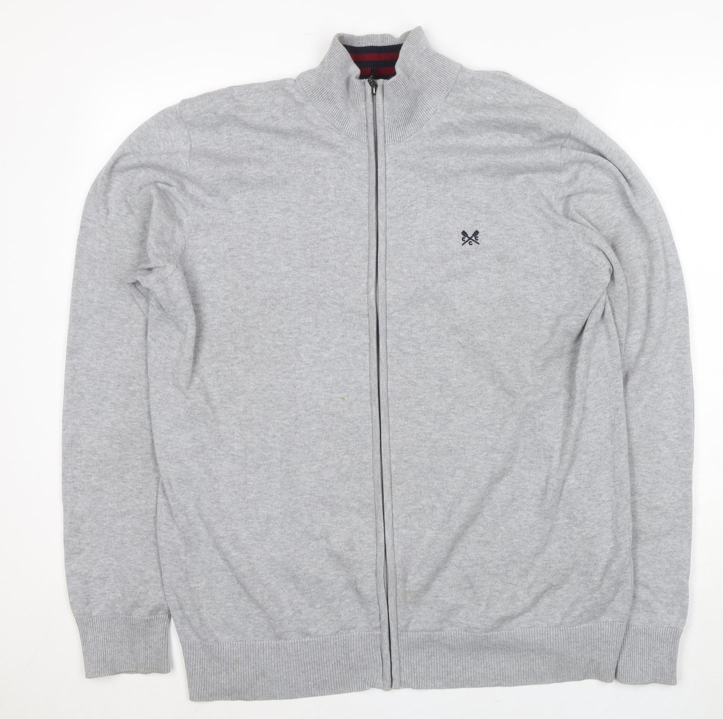 Crew Clothing Men's Grey Full Zip Jumper XL