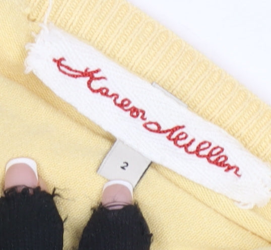 Karen Millen Women's Yellow Cardigan, Size 2