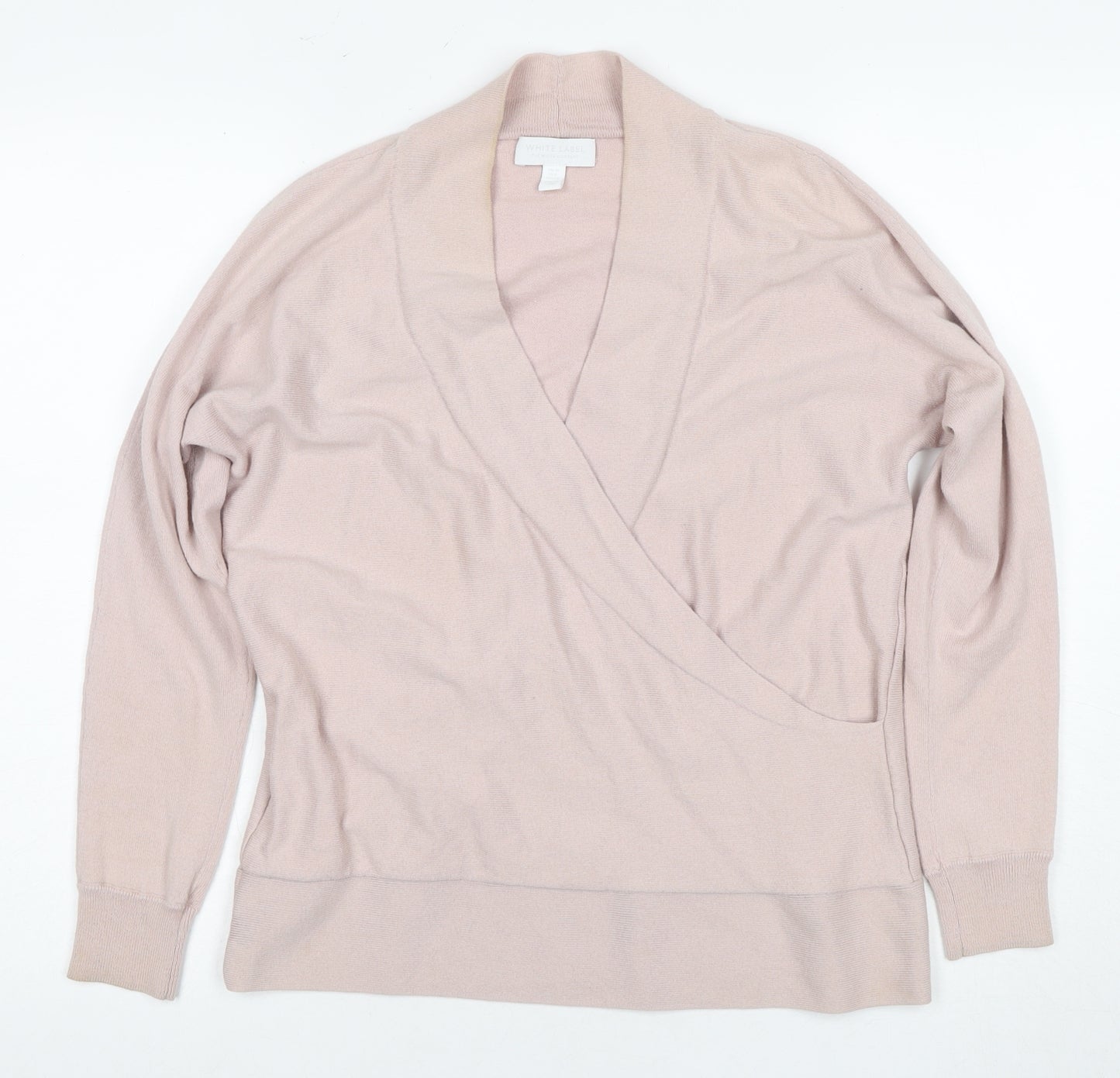 White Label Women's Pink Wrap Jumper, Size 10