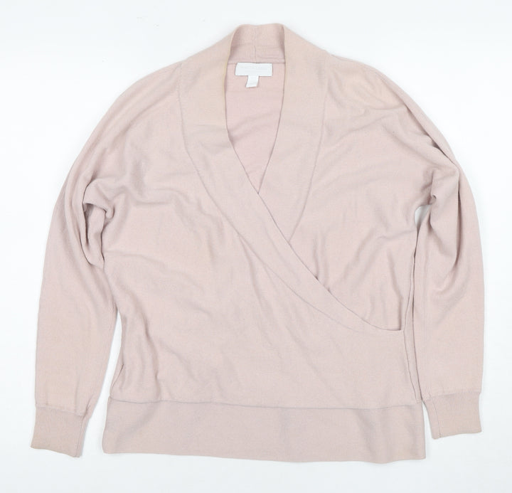 White Label Women's Pink Wrap Jumper, Size 10