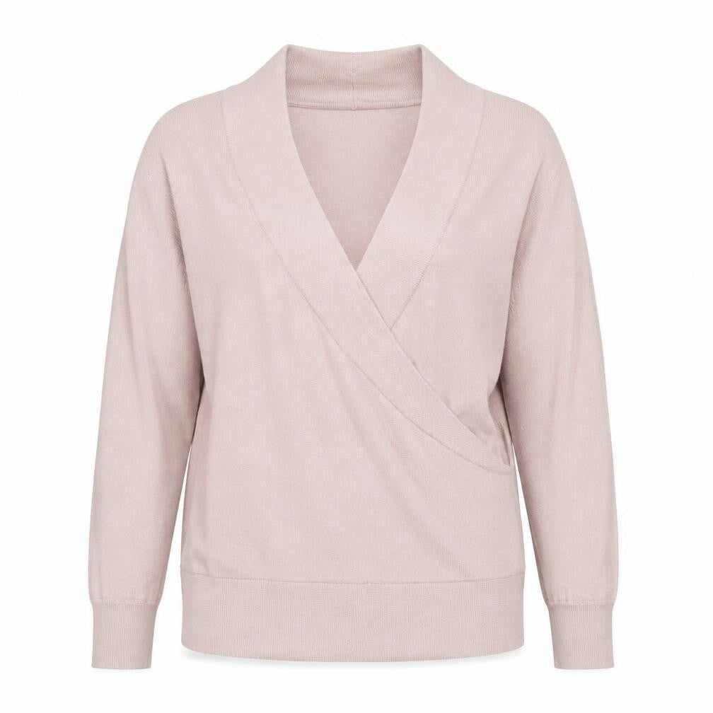 Front view of The White Company Women's Pink Wrap Jumper, size 10