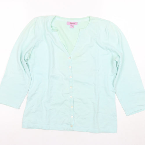 Morgan Women's Green Cardigan Size 8 V-Neck