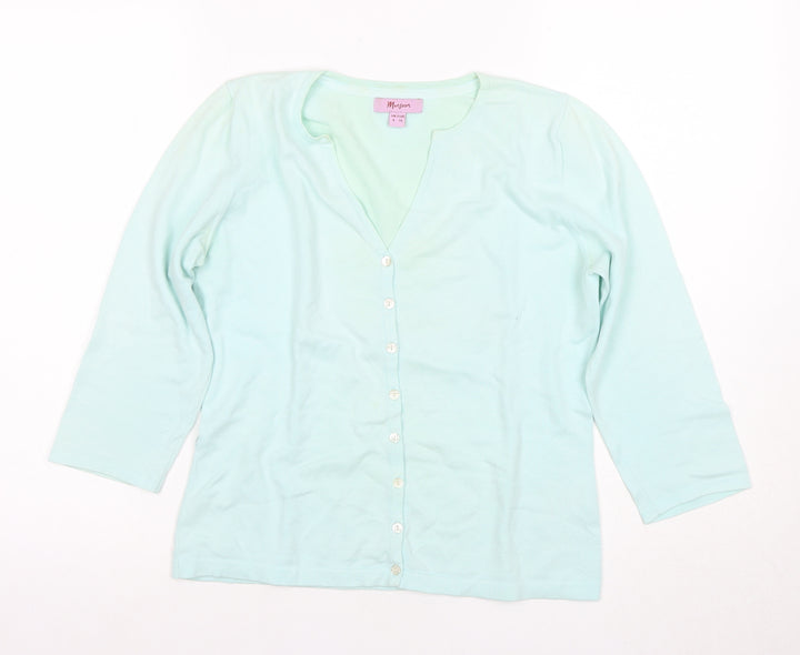 Morgan Women's Green Cardigan Size 8 V-Neck