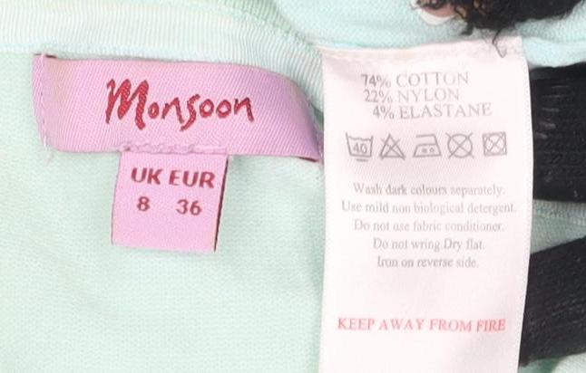 Morgan Women's Green Cardigan Size 8 V-Neck