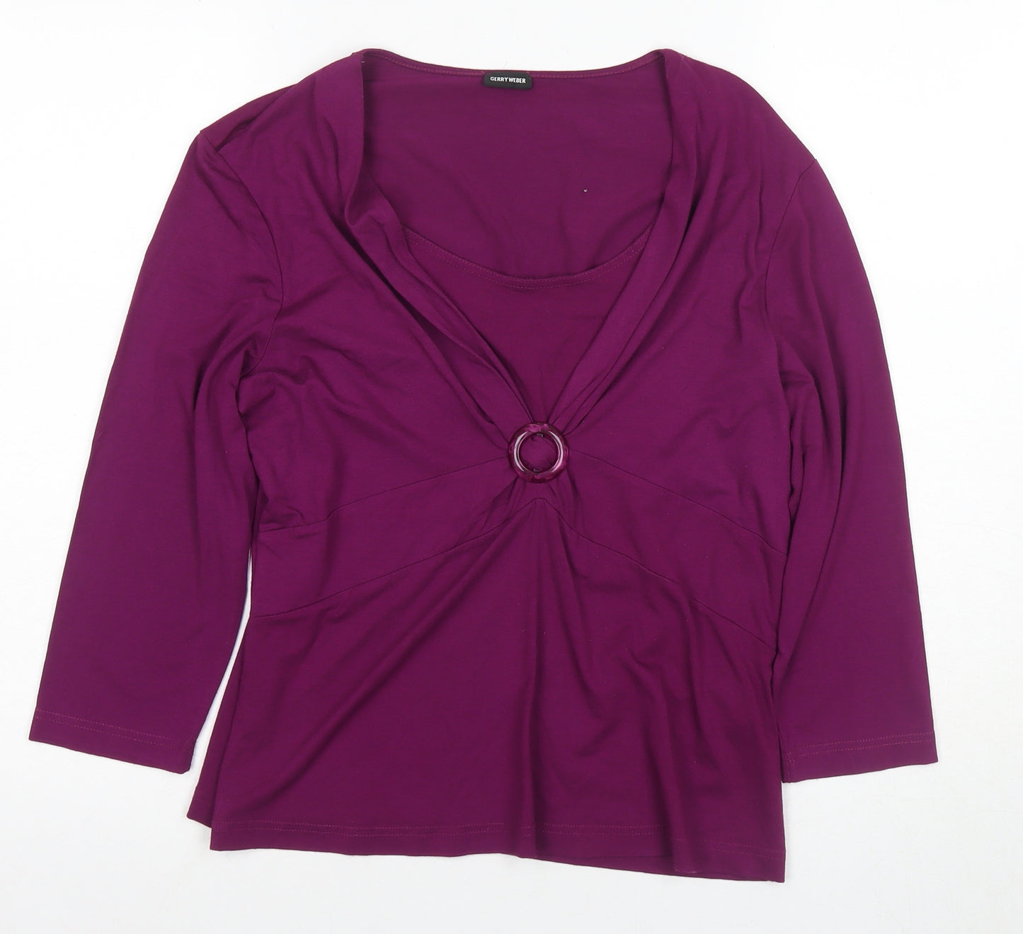 Gerry Weber Women's Purple 3/4 Sleeve Blouse, Size 12