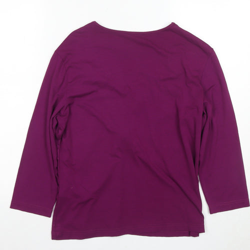 Gerry Weber Women's Purple 3/4 Sleeve Blouse, Size 12