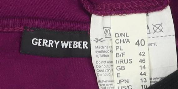 Gerry Weber Women's Purple 3/4 Sleeve Blouse, Size 12