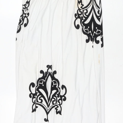 Frank Lyman Women’s Black/White Dress, Size 10, Elegant V-Neck