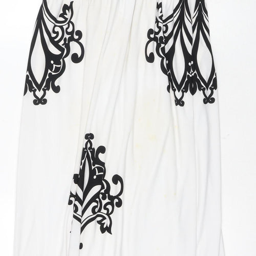 Frank Lyman Women’s Black/White Dress, Size 10, Elegant V-Neck
