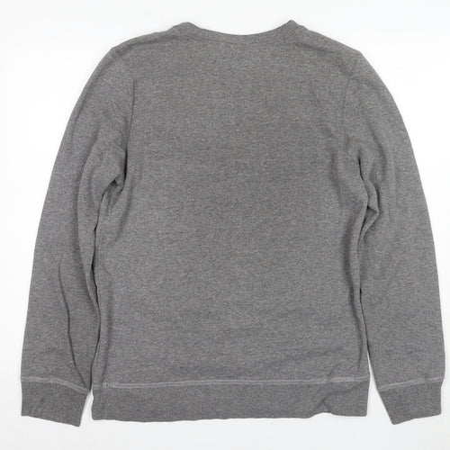 Stitch & Soul Men's Grey Graphic Print Pullover Sweatshirt