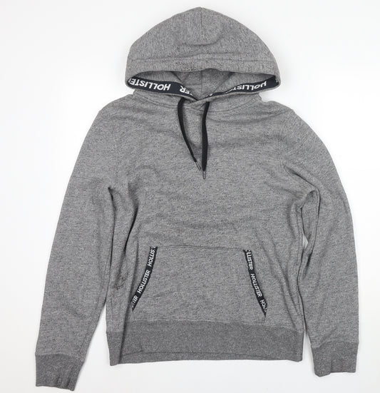 Hollister Men's Grey Hoodie S Pullover with Hood