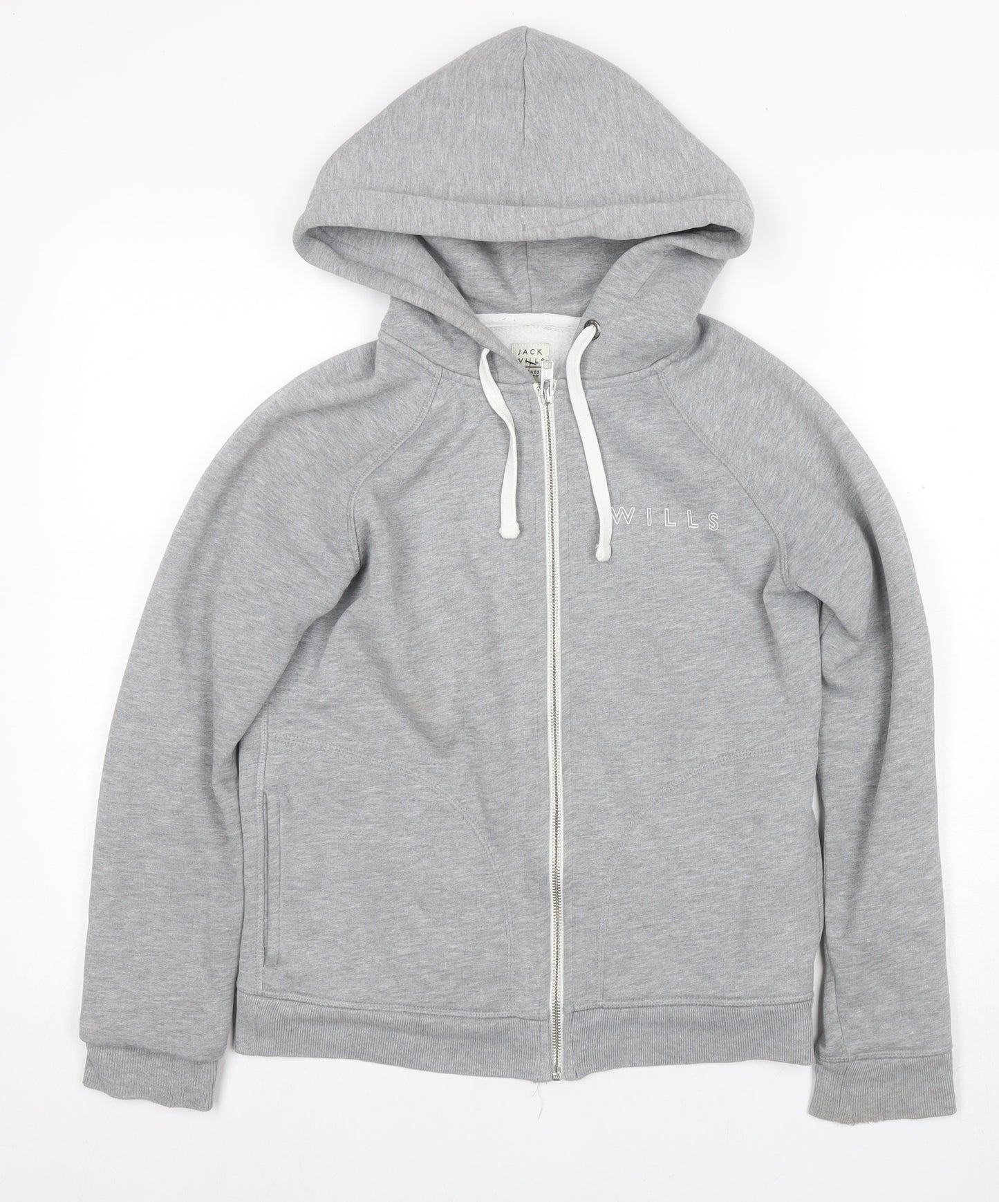 Jack Wills Women’s Grey Full Zip Hoodie Size 8