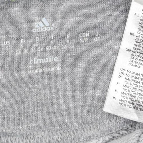Adidas Women's Grey Full Zip Hoodie, Size S