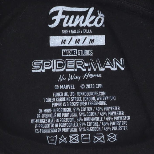 Funko Men's Spider-Man Black M T-Shirt, Graphic Print