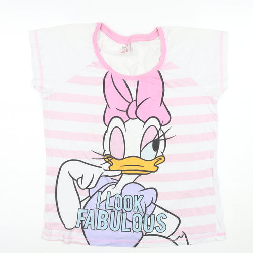 Disney Women's Pink T-Shirt Size 12, Daisy Duck Design