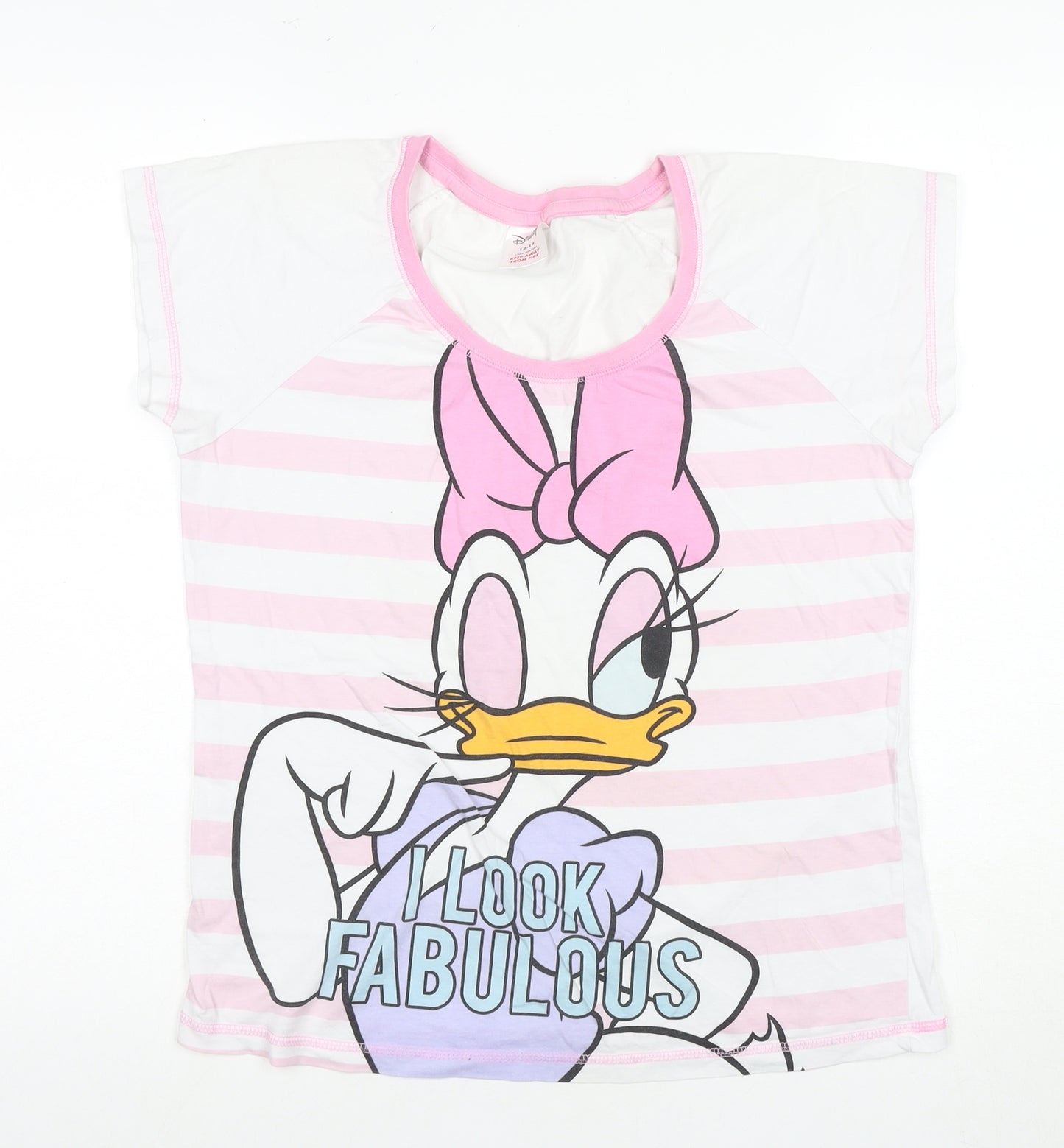 Disney Women's Pink T-Shirt Size 12, Daisy Duck Design