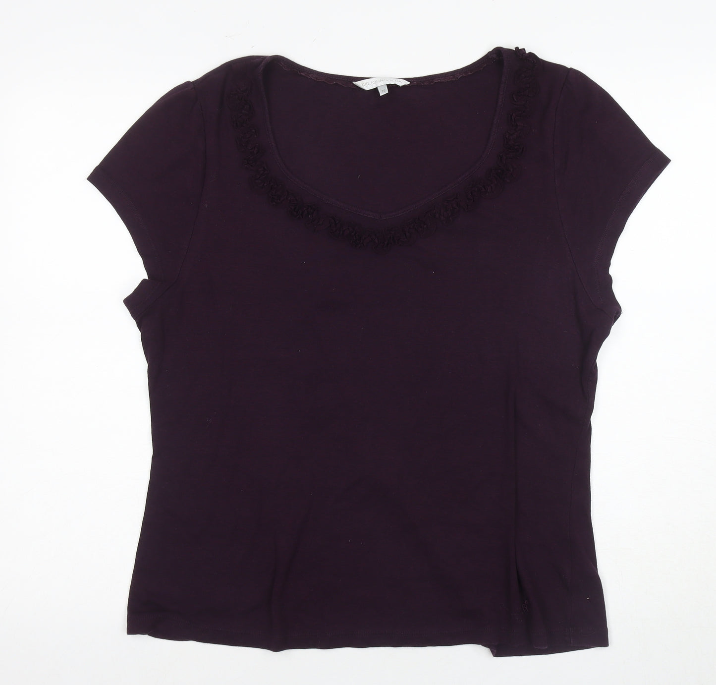 Ri John Rocha Unisex Purple T-Shirt, Size 20, V-Neck