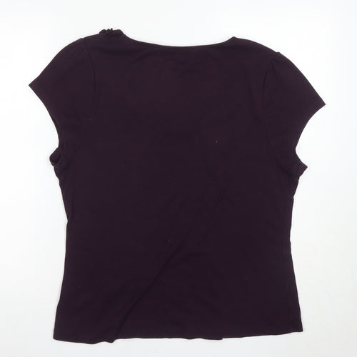 Ri John Rocha Unisex Purple T-Shirt, Size 20, V-Neck