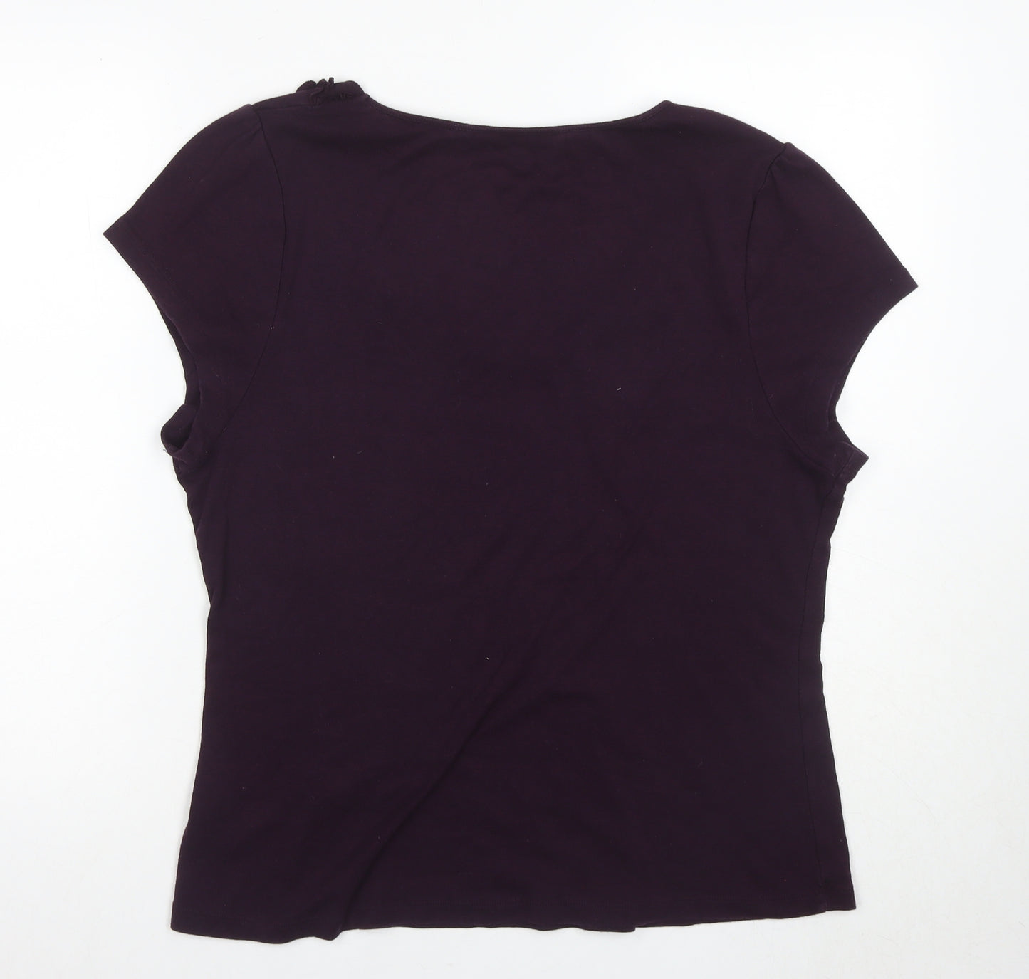 Ri John Rocha Unisex Purple T-Shirt, Size 20, V-Neck